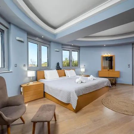 ヴィラ Zafira - Seaview Manor With Heated Pool Kallithéa